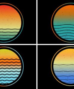 Retro Vintage Sunset Gradient Background