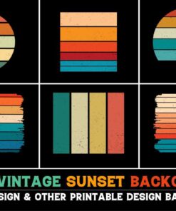 Sunset Vintage Retro Grunge Background